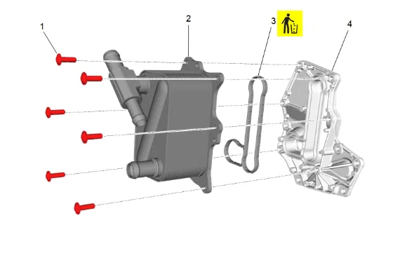 Engine Oil Cooler Replacement (LM2 with 4WD) — figure 5