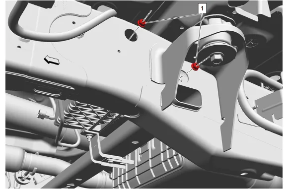 Evaporative Emission Canister Bracket Replacement (Short Wheelbase) — figure 1