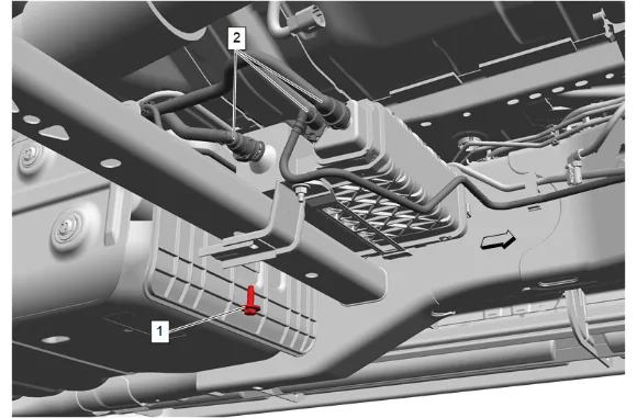 Evaporative Emission Canister Bracket Replacement (Short Wheelbase) — figure 2