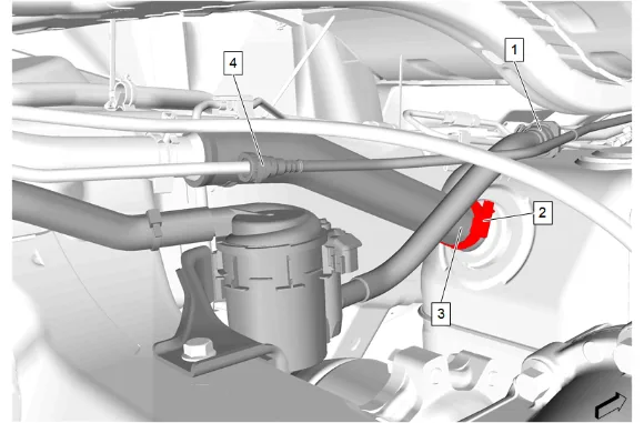 Evaporative Emission Canister Filter Hose Replacement - Canister Side (Long Wheelbase) — figure 3
