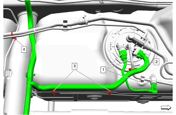 Evaporative Emission Canister Filter Hose Replacement - Canister Side (Long Wheelbase) — figure 5