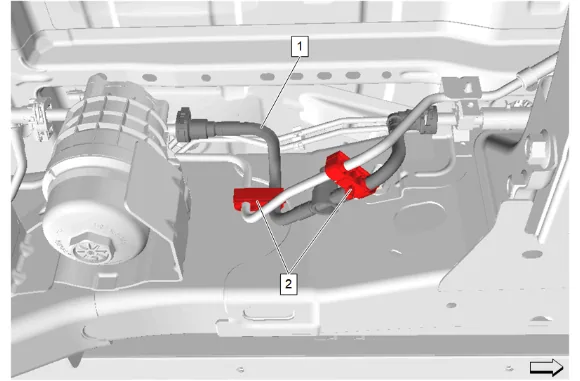 Fuel Feed Hose Replacement - Front (Long Wheelbase) — figure 1