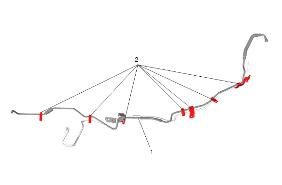 Fuel Feed Pipe Replacement - Underbody (Long Wheelbase) — figure 23