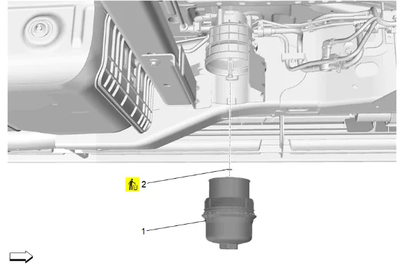 Fuel Filter Replacement (Short Wheelbase) — figure 1