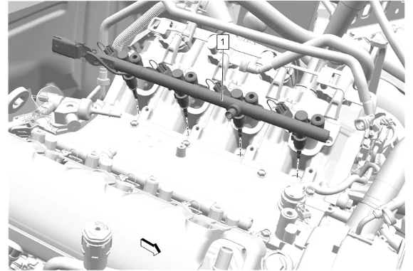 Fuel Injection Fuel Rail Assembly Replacement - Bank 1 (L87) — figure 19