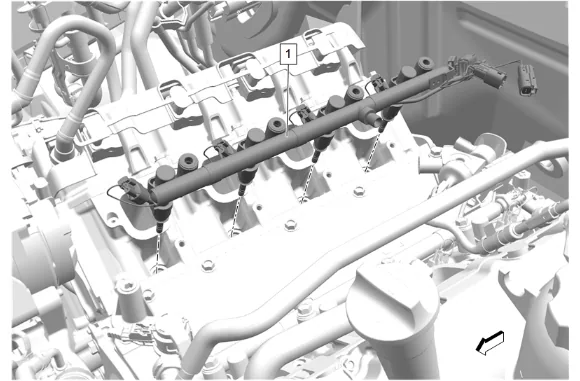 Fuel Injection Fuel Rail Assembly Replacement - Bank 2 (L84) — figure 18