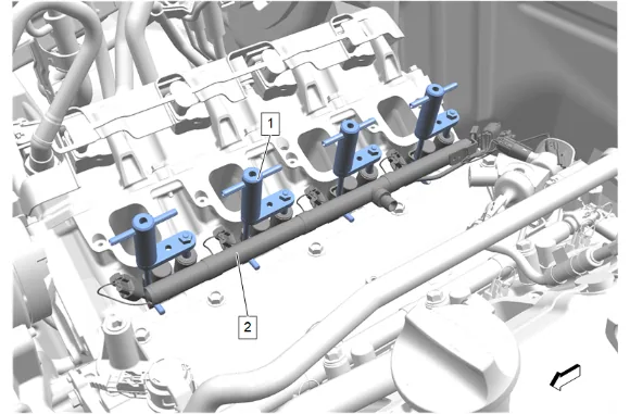 Fuel Injection Fuel Rail Assembly Replacement - Bank 2 (L87) — figure 17