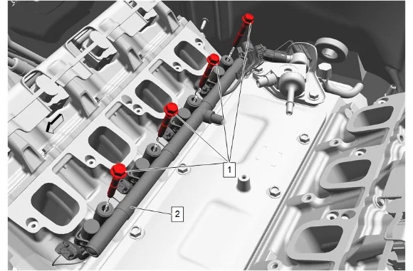 Fuel Injection Fuel Rail Assembly Replacement - Bank 2 (L87) — figure 26