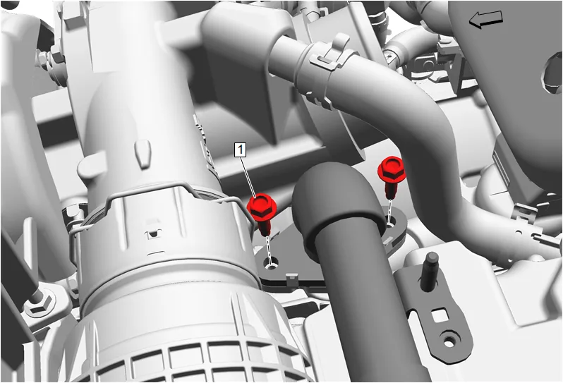 Fuel Injector Fuel Return Hose Bracket Replacement — figure 8