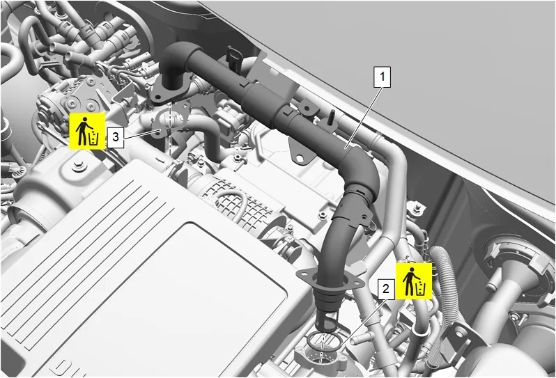 Fuel Injector Fuel Return Hose Bracket Replacement — figure 12