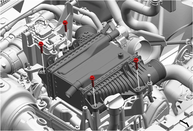 Fuel Injector Fuel Return Hose Bracket Replacement — figure 17