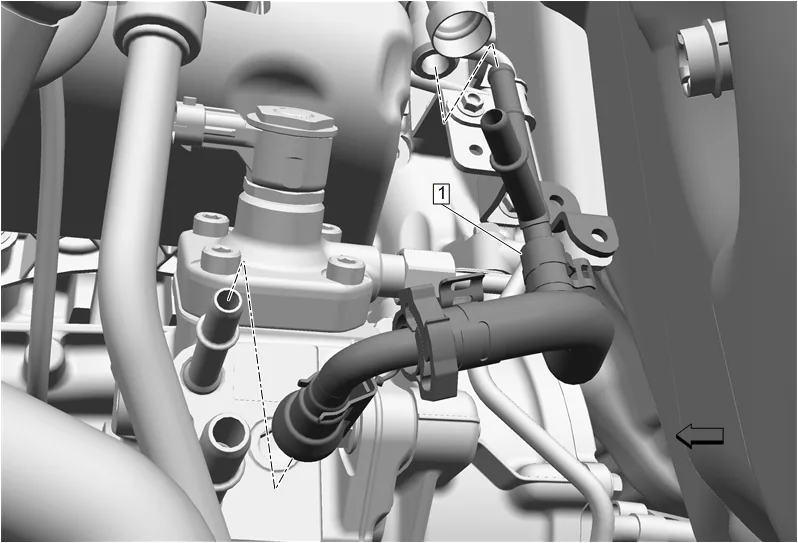 Fuel Injector Fuel Return Hose Bracket Replacement — figure 33