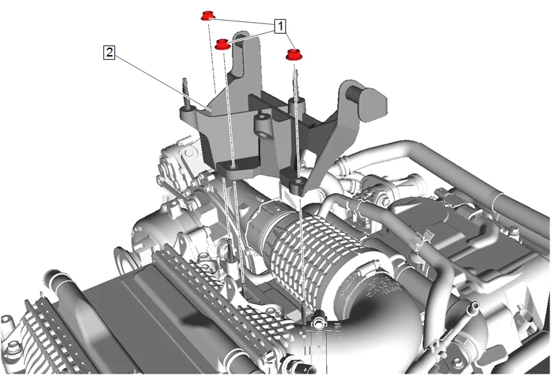 Fuel Injector Fuel Return Pipe Replacement — figure 18
