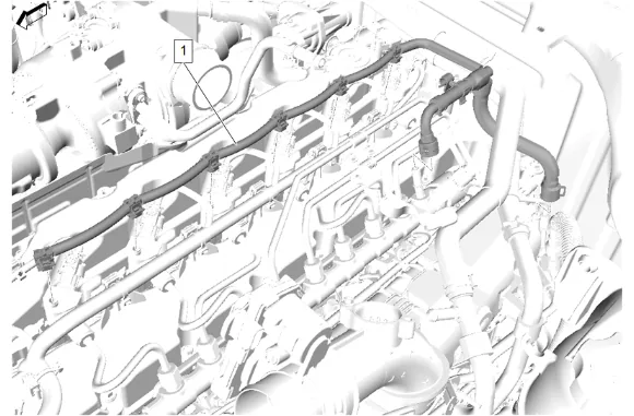 Fuel Injector Fuel Return Pipe Replacement — figure 30