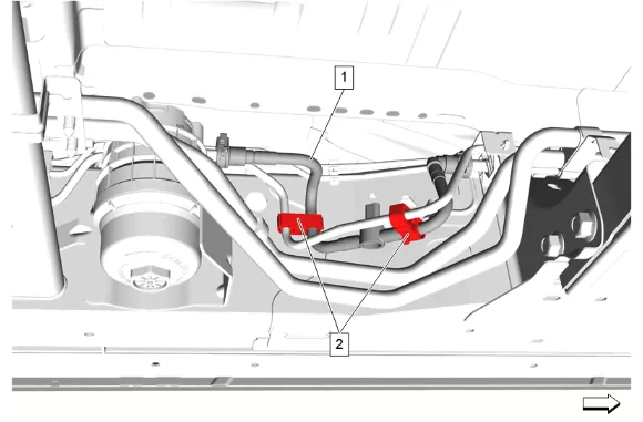 Fuel Return Pipe Replacement - Rear (Short Wheelbase) — figure 3
