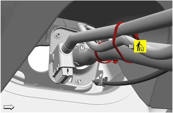 Fuel Tank Filler Hose Replacement (Upper) — figure 1