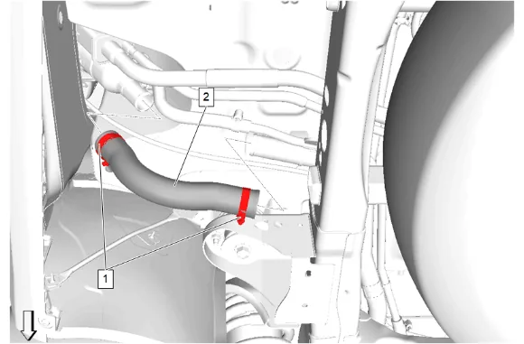 Fuel Tank Filler Hose Replacement (Upper) (1) — figure 1