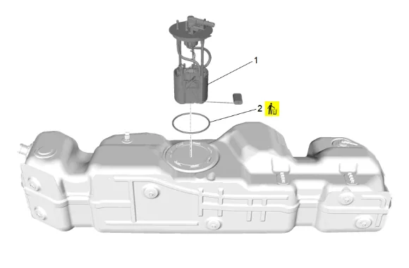 Fuel Tank Fuel Pump Module Replacement (Long Wheelbase) (1) — figure 9