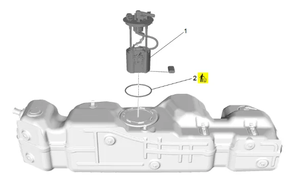Fuel Tank Fuel Pump Module Replacement (Long Wheelbase) — figure 13