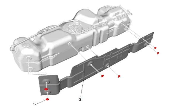 Fuel Tank Replacement (Long Wheelbase) (1) — figure 7