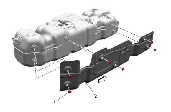 Fuel Tank Replacement (Short Wheelbase) — figure 9