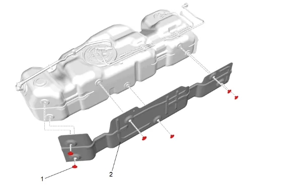 Fuel Tank Replacement (Short Wheelbase) (1) — figure 7