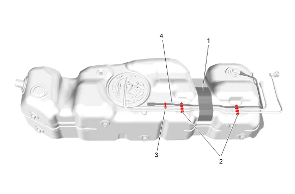 Fuel Tank Replacement (Short Wheelbase) (1) — figure 9