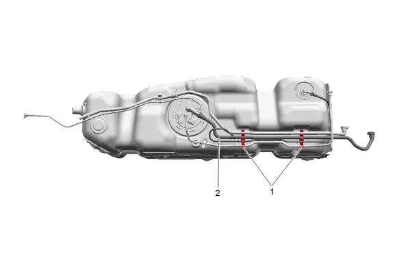 Fuel Tank Replacement (Short Wheelbase) — figure 12
