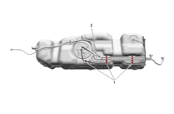Fuel Tank Replacement (Short Wheelbase) — figure 13