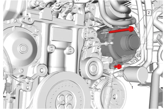 Generator and Drive Belt Tensioner Bracket Replacement — figure 12