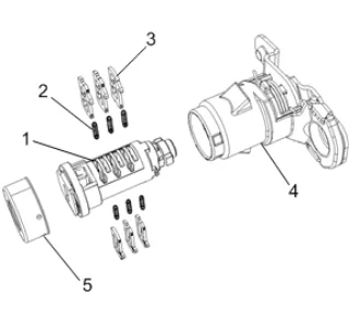 Front Side Door Lock Cylinder Coding — figure 1