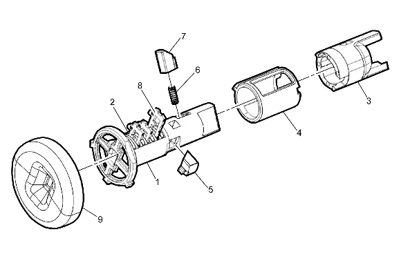 Lock Cylinder Coding - Ignition — figure 1