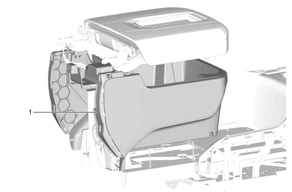 Front Floor Console Armrest Cable Replacement (DCH) — figure 18