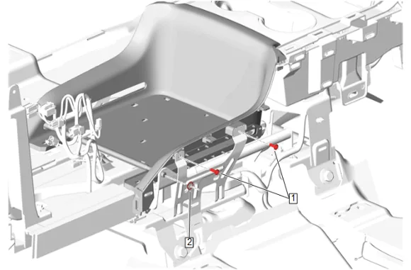 Front Floor Console Armrest Cable Replacement (DCH) — figure 19
