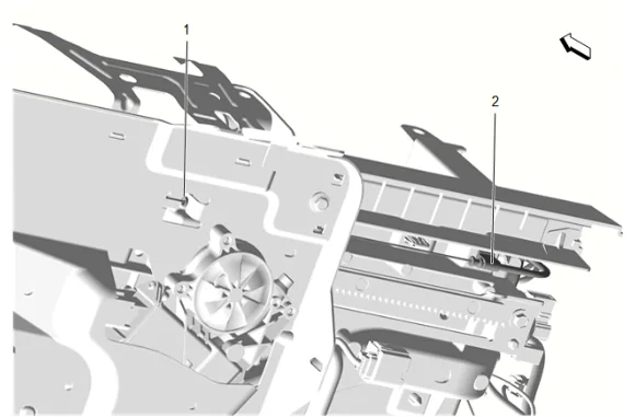 Front Floor Console Armrest Cable Replacement (DCH) — figure 29