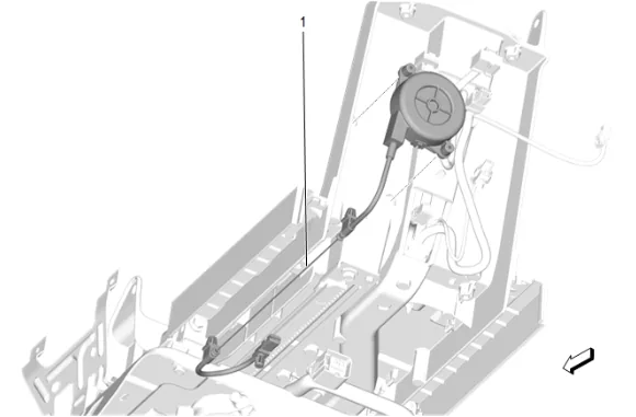 Front Floor Console Armrest Cable Replacement (DCH) — figure 30