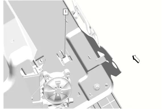 Front Floor Console Armrest Cable Replacement (DCH) — figure 31