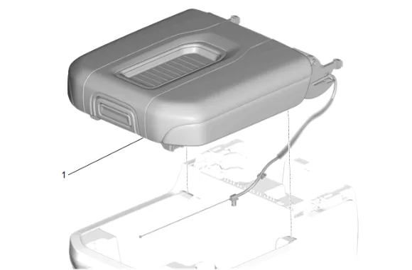 Front Floor Console Armrest Replacement (DCH) — figure 22