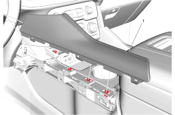 Front Floor Console Base Replacement — figure 3