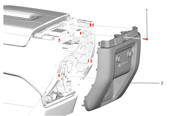 Front Floor Console Compartment Replacement — figure 2