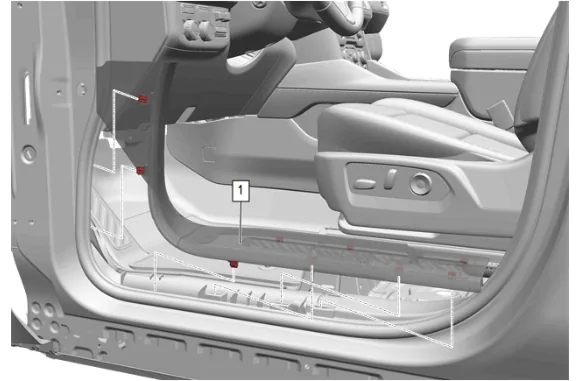 Front Floor Panel Mat Replacement — figure 3