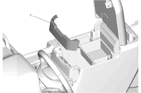 Front Floor Rear Console Side Trim Panel Replacement — figure 5