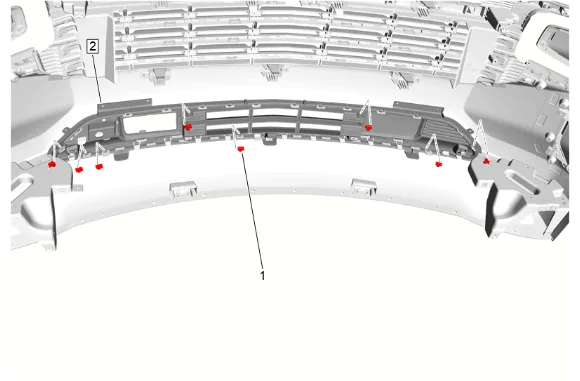 Front Lower Grille Replacement — figure 4