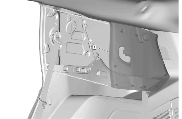 Headlining Trim Panel Replacement (SWB without C3U) — figure 28
