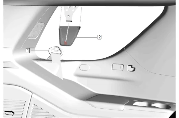 Headlining Trim Panel Replacement (SWB without C3U) — figure 36