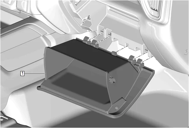 Instrument Panel Compartment Door Dampener Replacement — figure 2