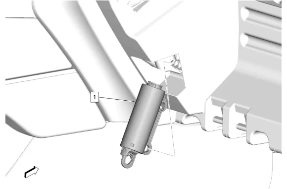 Instrument Panel Compartment Door Dampener Replacement — figure 3