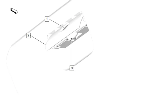 Instrument Panel Compartment Door Lock Cylinder Replacement — figure 1