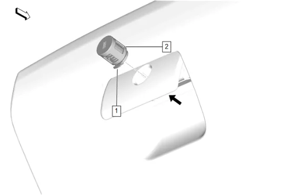 Instrument Panel Compartment Door Lock Cylinder Replacement — figure 2