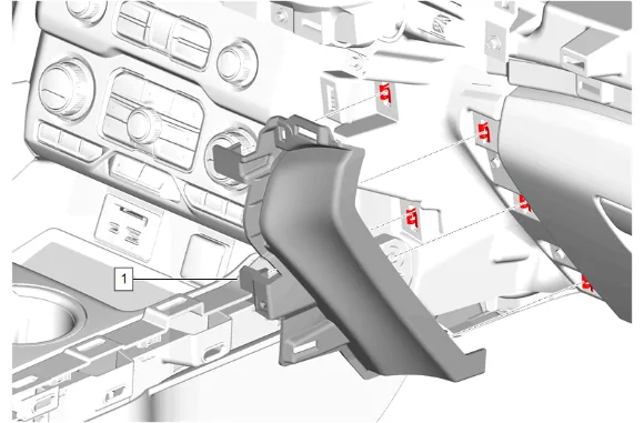 Instrument Panel Compartment Replacement — figure 9